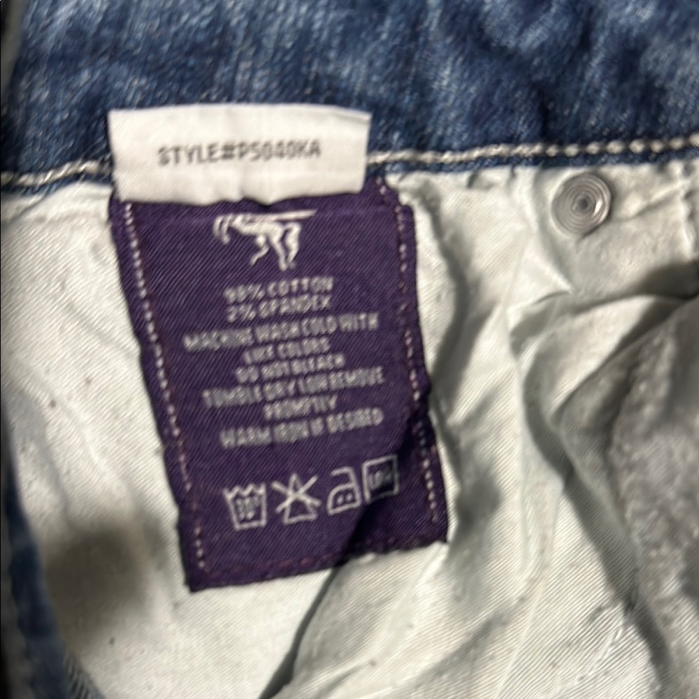Vigoss Blue Boot Cut Jeans with Vintage-Inspired Fading . Sz 7 - Picture 5 of 12